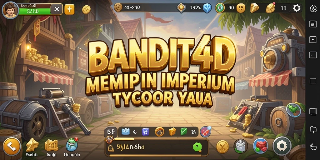 Tampilan gameplay BANDIT4D yang seru dalam membangun bisnis Tycoon.