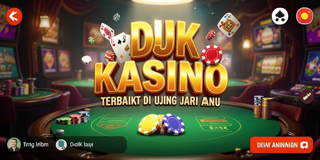 Tampilan gameplay DKK dengan grafis kasino yang memukau.