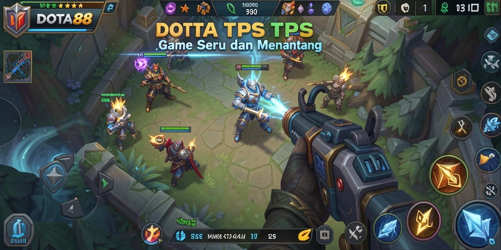 Tampilan utama gameplay DOTA88 yang intens dan penuh aksi.