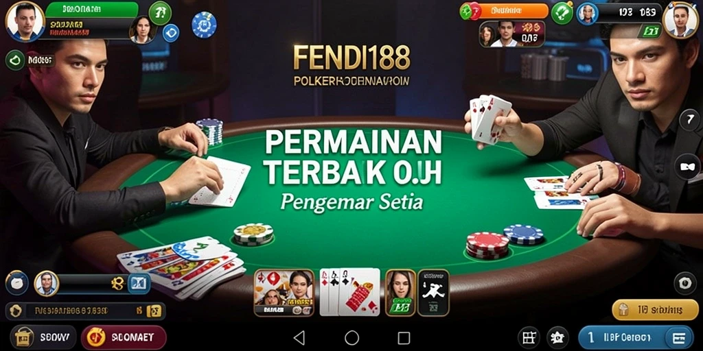 Tampilan aksi seru dalam permainan Poker di FENDI188.