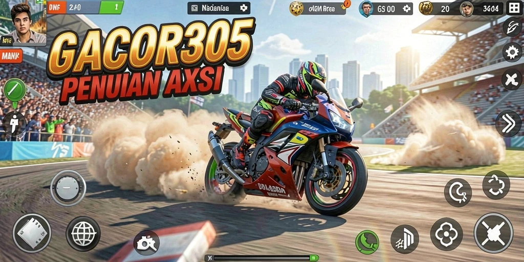 Tampilan gahar dari balapan motor di GACOR305.