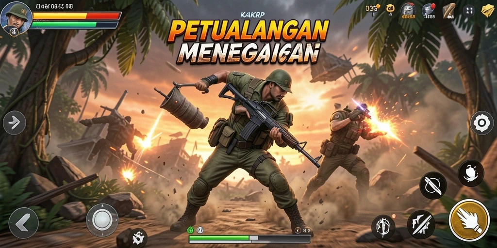 Tampilan gameplay KAKRP yang menegangkan dan seru.