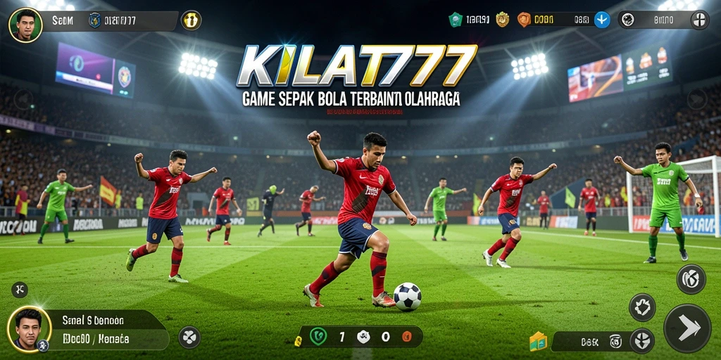 Tampilan menarik dari gameplay sepak bola KILAT777 yang mendebarkan.