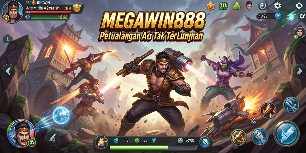 Menampilkan aksi mendebarkan dari gameplay MEGAWIN888.