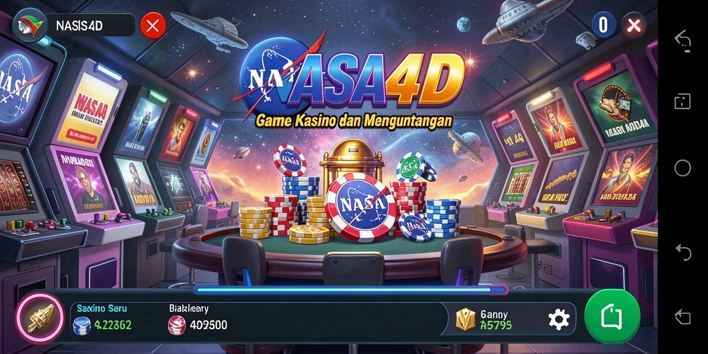 Screenshot gameplay NASA4D menampilkan aksi permainan Kasino yang seru.