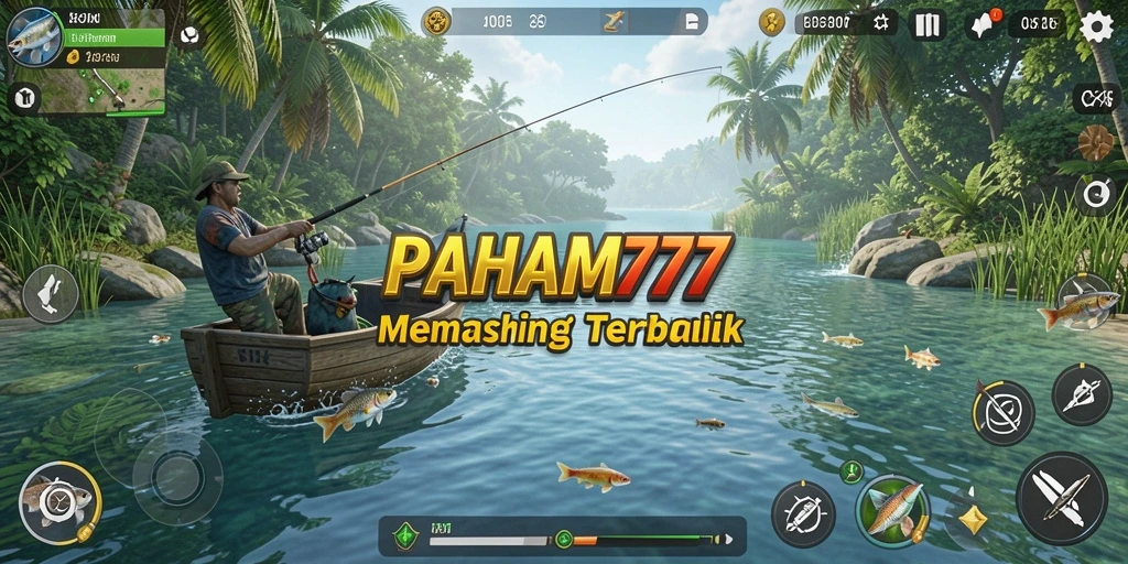 Tampilan gameplay PAHAM777 dengan aksi memancing yang seru.