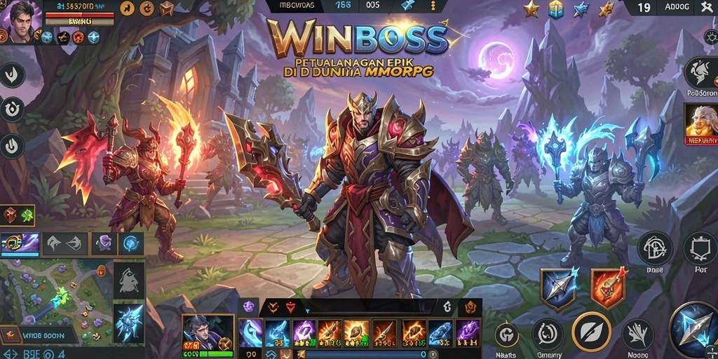 Screenshot gameplay <strong>WINBOSS</strong> menampilkan aksi pertempuran yang mendebarkan.