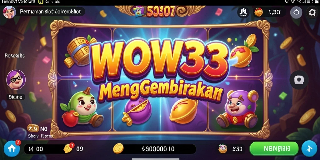 Tampilan permainan Slot WOW33 yang penuh warna dan menarik.
