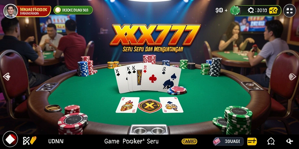 Screenshot gameplay XXX777 menampilkan aksi seru poker.